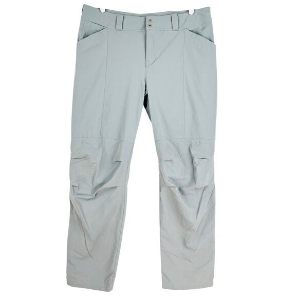 REI Co-Op Women Outdoor Hiking Pants Size 16 Stretch Nylon Gray Adjustable Ankle - Picture 1 of 12